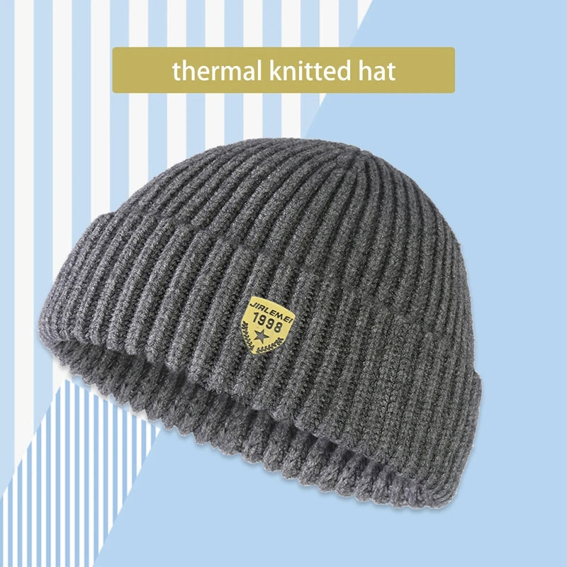 Unisex Street Style Hip Hop Beanies Brimless Melon Cap Cuff  Beanies Hats Women Men Autumn Winter Warm Knitted Bonnet Skullcap