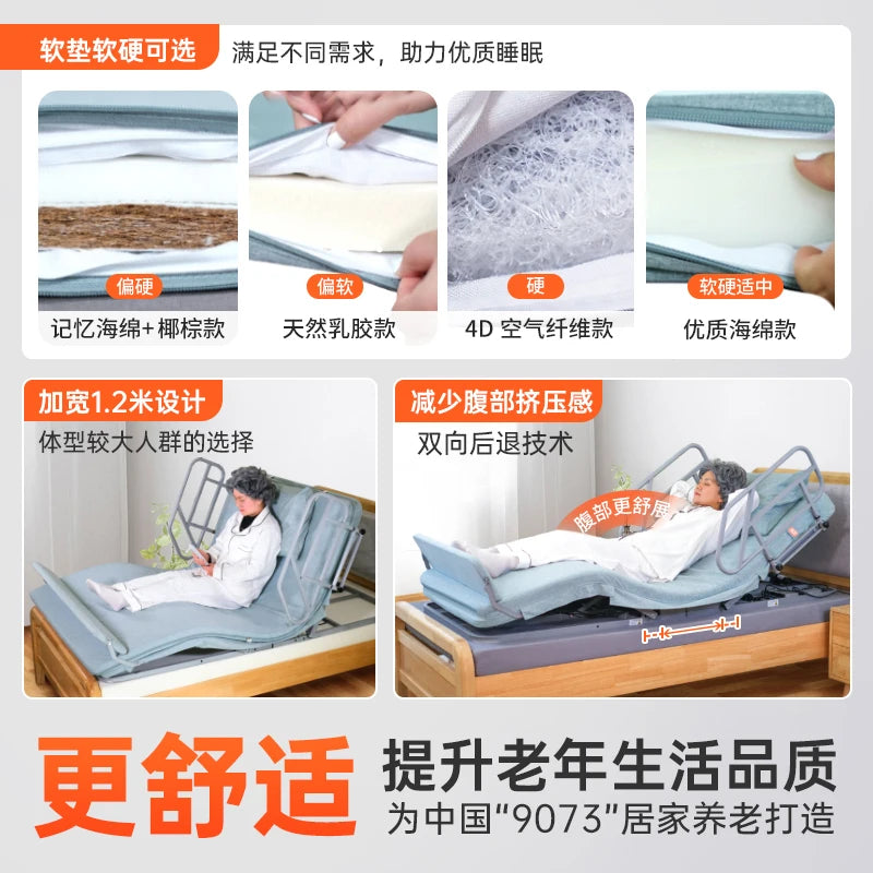 Electric Nursing Mattress for Elderly Bedridden - Auto - Rollover Assist in Standing Up Lift - Bed Function Ideal Tatami FYMS