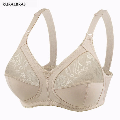 Ruralbras Sexy Women's Bras Wireless Full Coverage D/E/F for Plus Size Non Padded Comfort Soft Bra Minimizer Top Female Lingerie