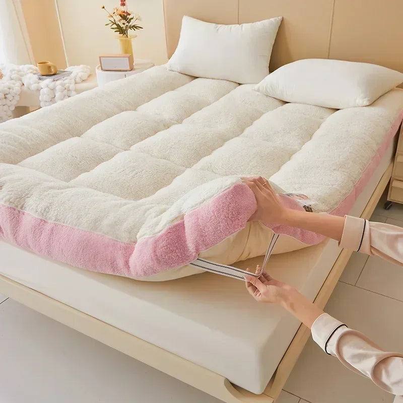 Thicken Winter Warm Lamb Cashmere Mattress High Quality Household Soft Pad Tatami Floor Mat Student Dormitory Single Mattresses