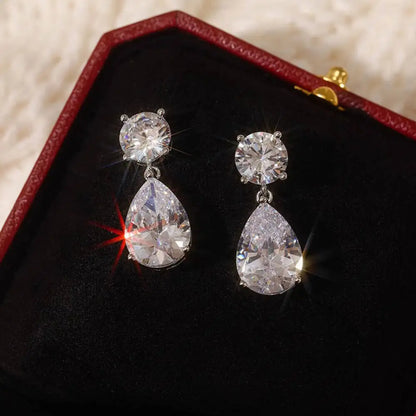 Boucles d'oreilles Taoyu en argent sterling 925 et moissanite 3 carats, pour femmes et hommes. Boucles d'oreilles pendantes en zircon, style minimaliste, bijou raffiné, diamant VVS1, cadeau idéal.