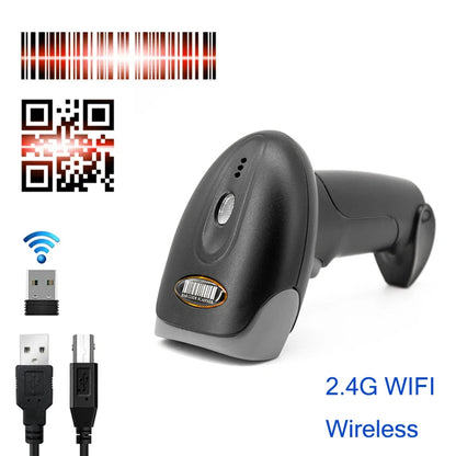 1D 2D Barcode Scanner Wired 2.4G Wireless Bluetooth Bar Code Reader Handheld Portable Scanning For Supermarket Logistics Product