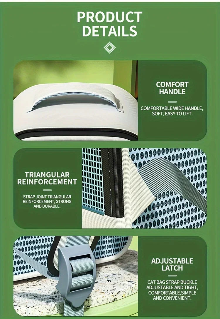 Pet Carrier Backpack, Going Out Large Cat Backpack Transparent Space Capsule Breathable Portable Bag Backpack Cat Dog Supplies