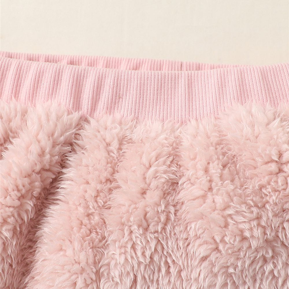 0-3Years Baby Girl Clothes Set Cute Bear O-neck Long Sleeve Top+Thick Pants Autumn&Winter Warm Clothing Outfit for Toddler Girl