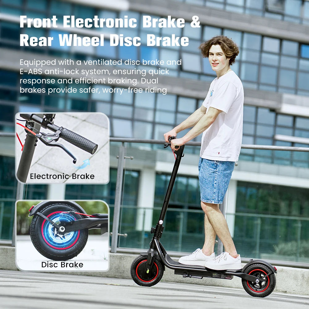 W6 Electric Scooter 10 Inch 500W Motor 36V 10.5Ah Battery 35km/h Max Speed Foldable E-Scooter With APP Dual Brakes Scooters