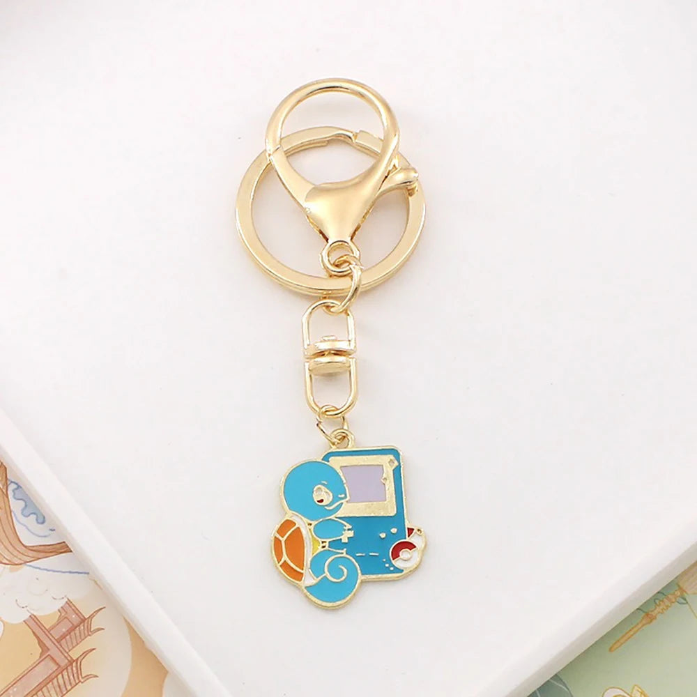 Porte-clés Pokémon Pikachu Bulbizar mignon, pendentif pour sac à dos, anneau de clé en métal pour voiture, accessoire de sac, bijou, cadeau d'Halloween