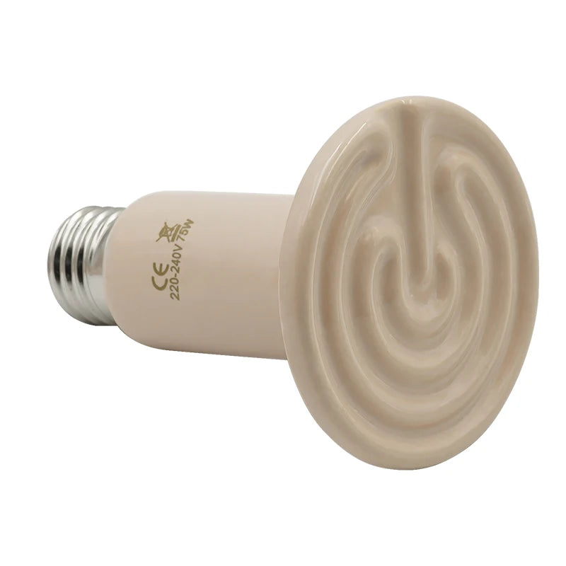 1pc Pet Reptile Heating Lamp 220V Far Infrared Ceramic Emitter Heat Lamps Pet Reptile Lamp 25W 50W 75W 100W 150W 200W Lamp