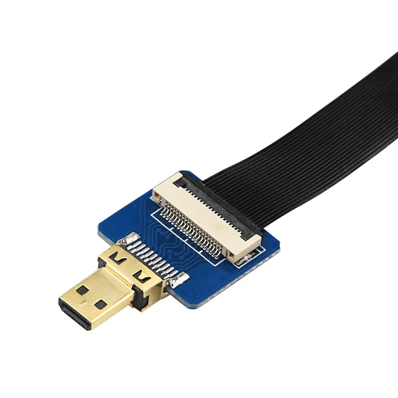 HDMI-Compatible Connector Flex Flat Cable for Raspberry Pi 4 Micro Mini HDMI-Compatible 20pin FFC 10 20 50cmRibbon FPV Orange Pi