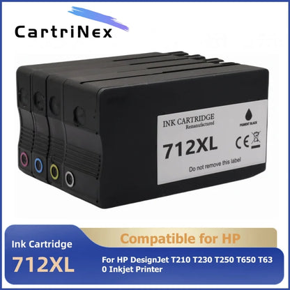 Compatible 712 XL 712XL Ink Cartridge 3ED71A 3ED67A for HP712 for HP DesignJet T210 T230 T250 T650 T630 Inkjet Printer