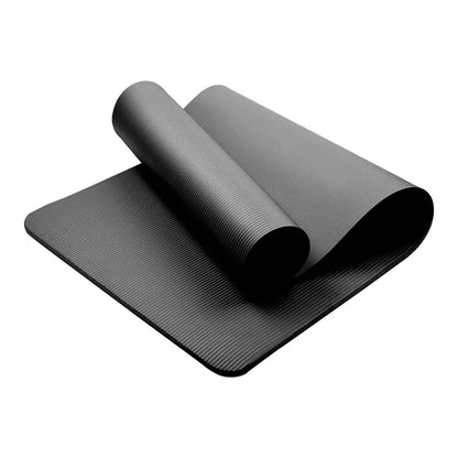Tapis de yoga pour homme, 20 mm d'épaisseur, allongé et élargi, antidérapant, idéal pour l'exercice, couleur unie, en NBR.