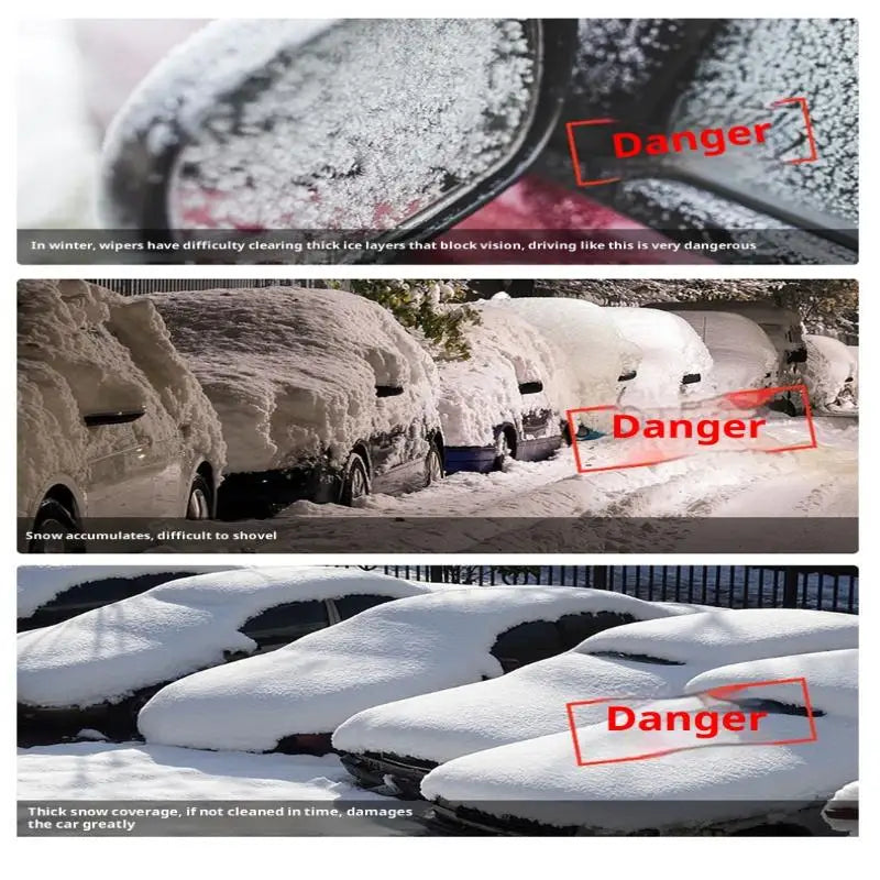 Grattoir à glace polyvalent pour voitures, déneigement du pare-brise et des portières, outil de dégivrement pour l'hiver, accessoires de nettoyage automobile