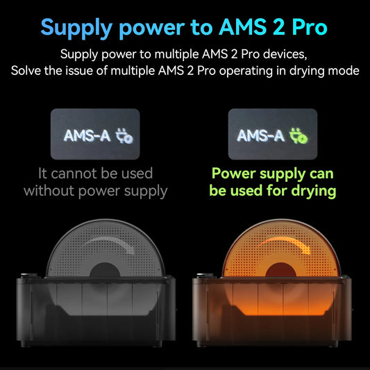 For AMS 2 Pro Power Supply Adapter Automatic Feeding System AMS 2 Pro power adapter 3D printer accessory