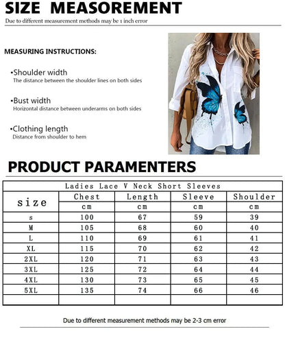 Autumn Women's Shirt Fashion Long Sleeve T-shirt Figure Print Loose Button Fashion Top Women's Polo Neck Long Sleeve T-shirt