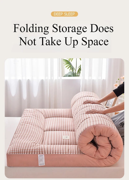 NewestFoldable Lightweight Portable Sleeping Pad/Tatami Mat Japanese Futon Mattress  Soft Fabric,Easy Storage & Travel Mattress