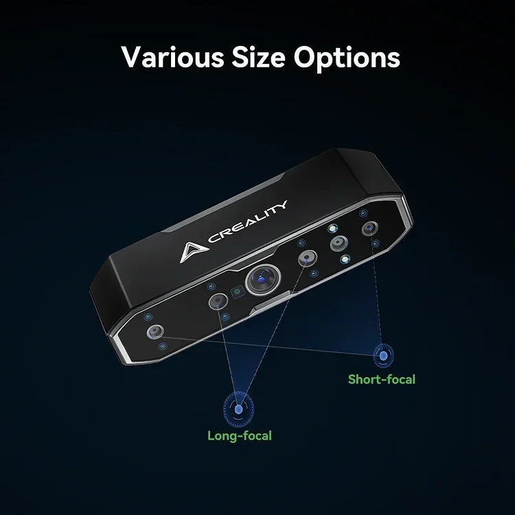 Scanner 3D portable Creality CR-Scan Otter amélioré : précision de 0,02 mm, haute efficacité, vitesse de numérisation de 20 images/s, stabilisation anti-vibration