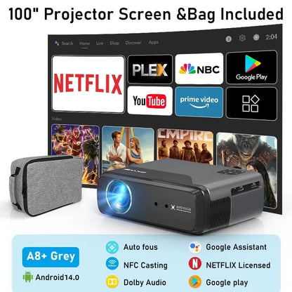 projector Portable 4K UHD HDR10 Home cinema Movie Google TV certified Gaming Outdoor MEMC Dust proof