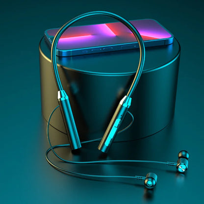 Wireless Bluetooth Earphones Neckband Headphones Gaming Stereo Sports Headset Halter Waterproof Magnetic Earbud with LED Display