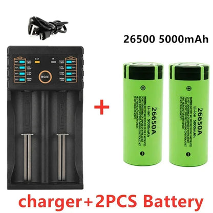 *-high-quality 26650 battery 5000mAh 3.7V 50A lithium-ion rechargeable battery, suitable for LED flashlights+chargers and DIY*.;