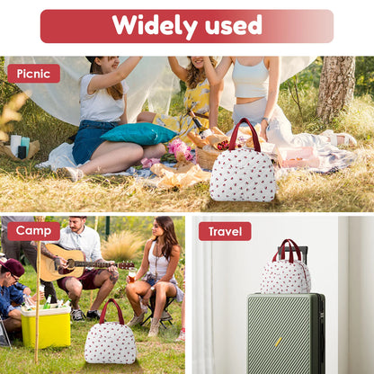 Sac à lunch portable de 7 L, boîte à lunch isotherme avec double fermeture éclair, grande capacité, idéal pour l'école et les pique-niques.