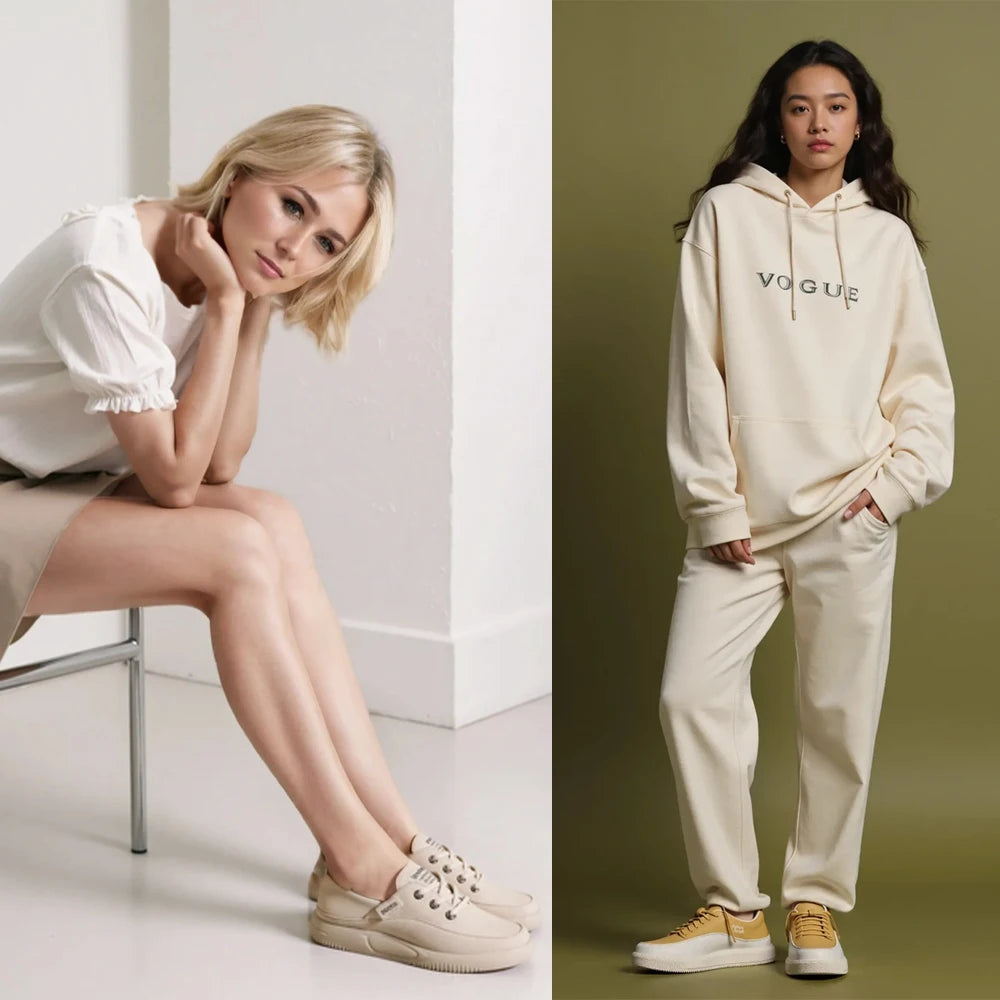 Koznoy 3.5cm Cow Genuine Leather Women Flats Fall Vulcanize Chunky Sneaker Loafer High Brand Platform Slippers Autumn Shoes