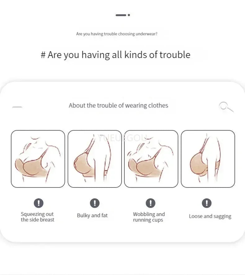 Plus Size Push Up Bra for Women - Adjustable Straps Lace Trim, Full Coverage Comfortable Support Underwire Bra for Big Bust