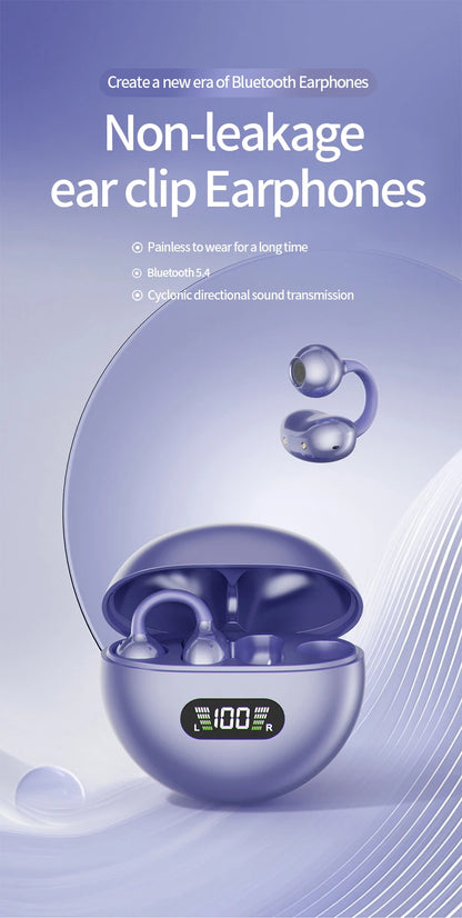 New Sport Earclip Wireless Headphone Bluetooth Earphone audífonos bluetooth inalámbrico Gaming LED Display for xiaomi huawei