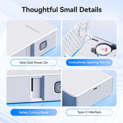 Niimbot B18 Thermal Transfer Label Printer Mini Label Maker for Perfume/Cable/Garden Self-Adhesive Labels Long-term Storage