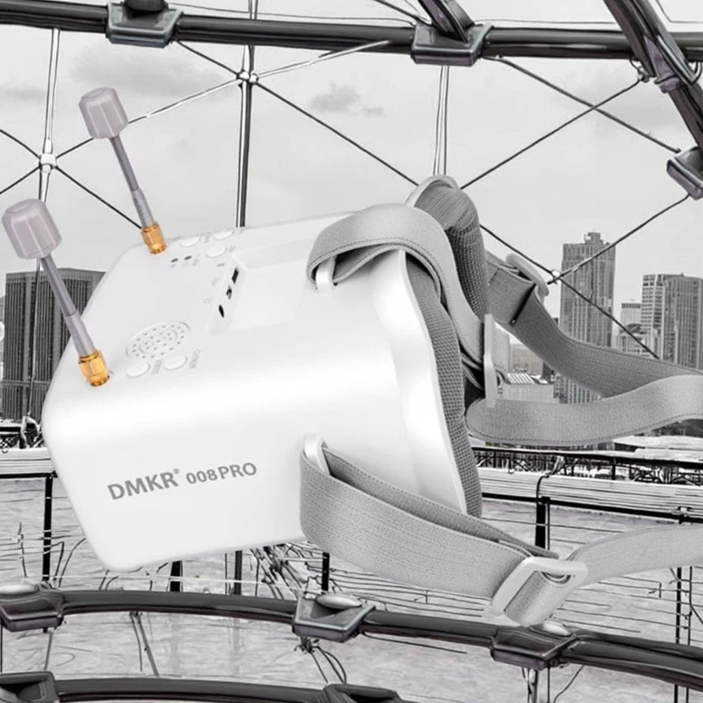 008d Pro Fpv Goggles 8g Analog Video Transmission 3.7v Lipo Battery Charging Remote Dvr Included Plastic Headset