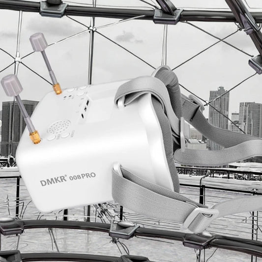 008d Pro Fpv Goggles 8g Analog Video Transmission 3.7v Lipo Battery Charging Remote Dvr Included Plastic Headset