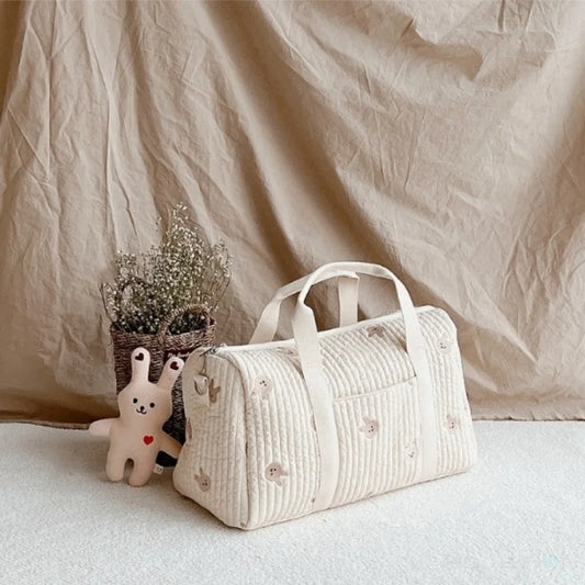 Sac de voyage brodé grande capacité, léger et pliable, sac de week-end, sac fourre-tout, sac à main, sac bandoulière, sac Boston, sac de voyage cabine