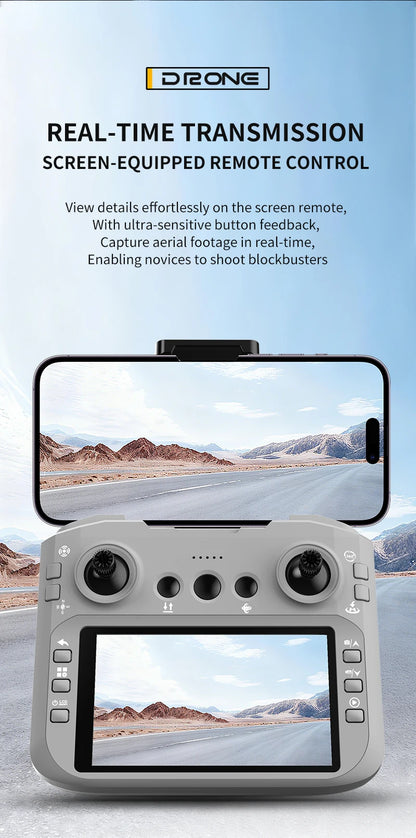 H137 PRO RC Drone 4K Professional HD Aerial 180° Dual Camera Photography Brushless Screen Remote Control Aircraft Quadcopter Toy