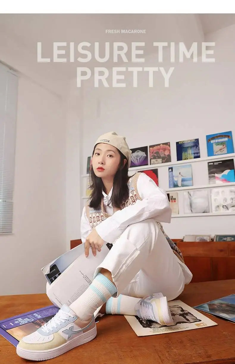 Xtep Skateboarding Shoes Non-Slip Wear-Resistant Casual White Couple Skate Sneakers Male Female Luxury Brand Shoes 881219319851