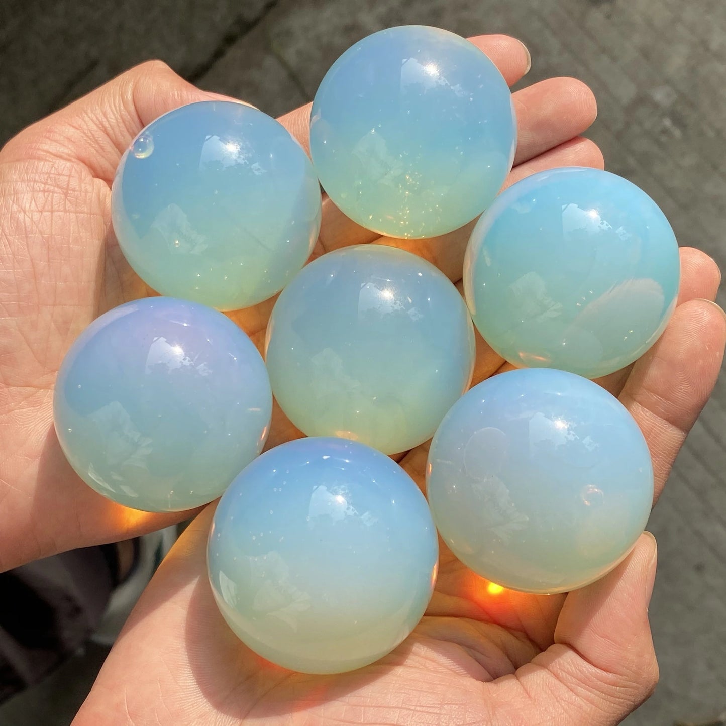 1pc Opalite Quartz Ball Crystal Sphere Divination Ethically Sourced Mineral Reiki Crystal Ball Gift Valentine's Day Gift Home De