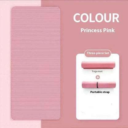 Tapis de yoga athlétique antidérapant de 10 mm pour l'entraînement à domicile, le Pilates et la gymnastique