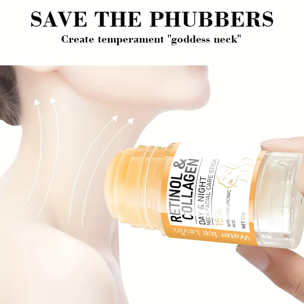 Retinol and Collagen Facial Neck Cream, Lifting Neck, Firming and Moisturizing Skin, Powerful Moisturizing Neck and Facial Skin, Brightening Neck Texture