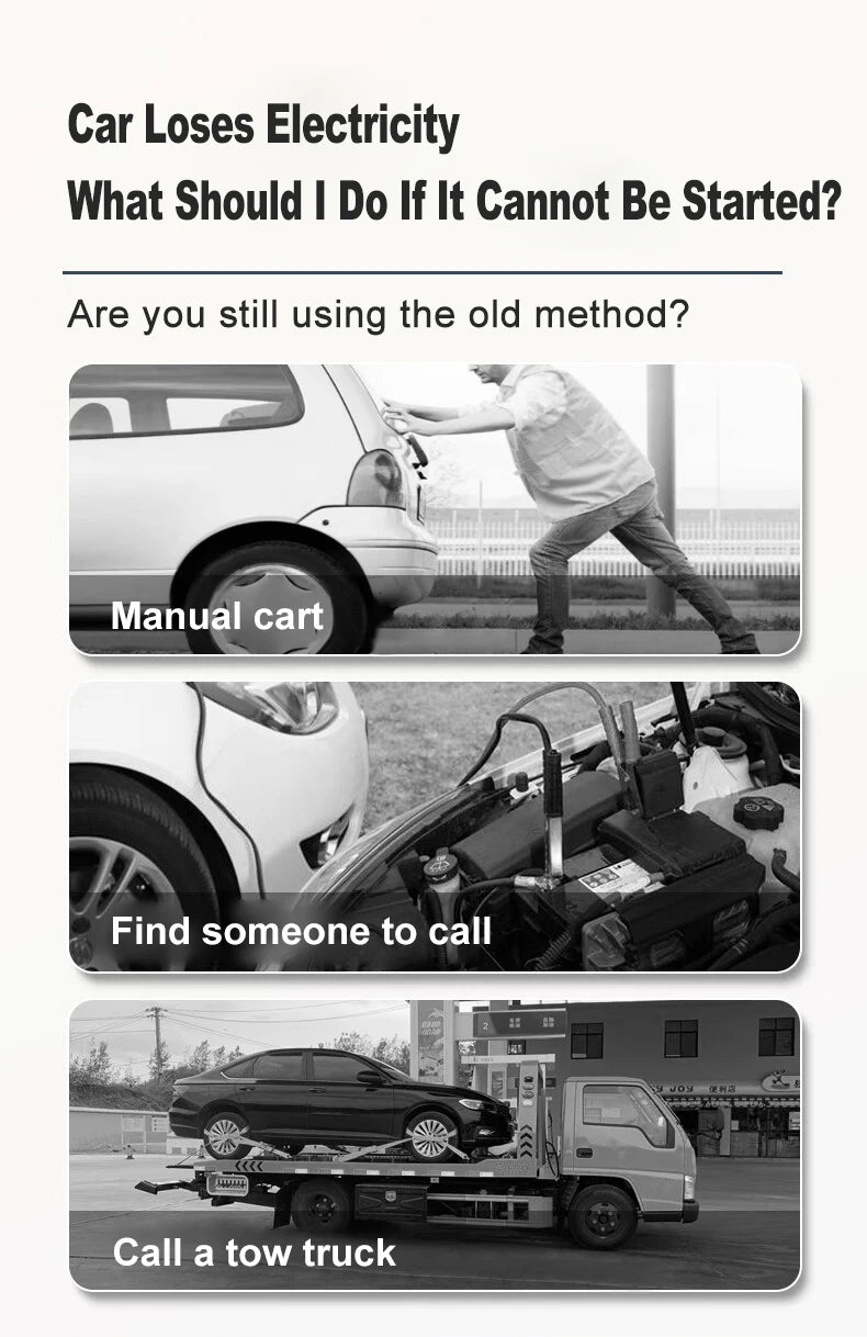 EAFC 12V  Car Jump Starter Power Bank Portable Car Battery Booster ChargerStarting Device Auto Emergency Start-up Lighting