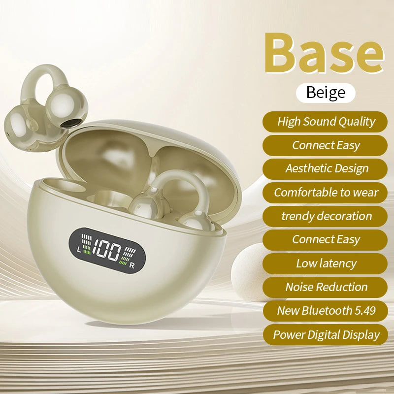 New Sport Earclip Wireless Headphone Bluetooth Earphone audífonos bluetooth inalámbrico Gaming LED Display for xiaomi huawei