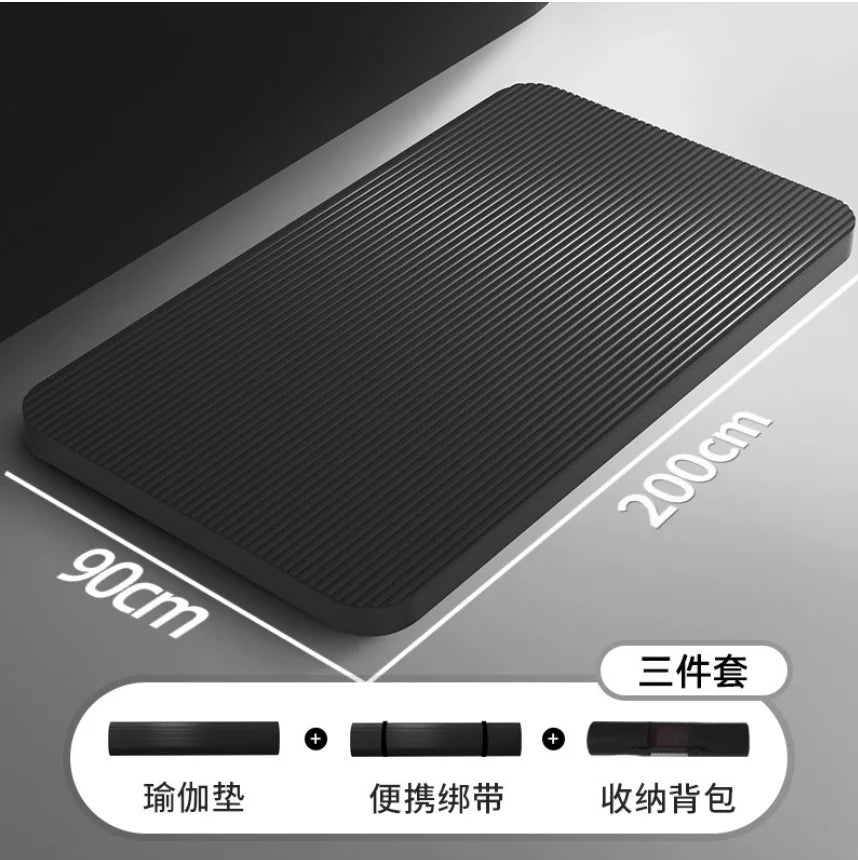 Tapis de gym pour homme 200 x 90 cm, épaisseur 20 mm, tapis de yoga pour débutants, plus épais, plus large et plus long, antidérapant, pour la maison