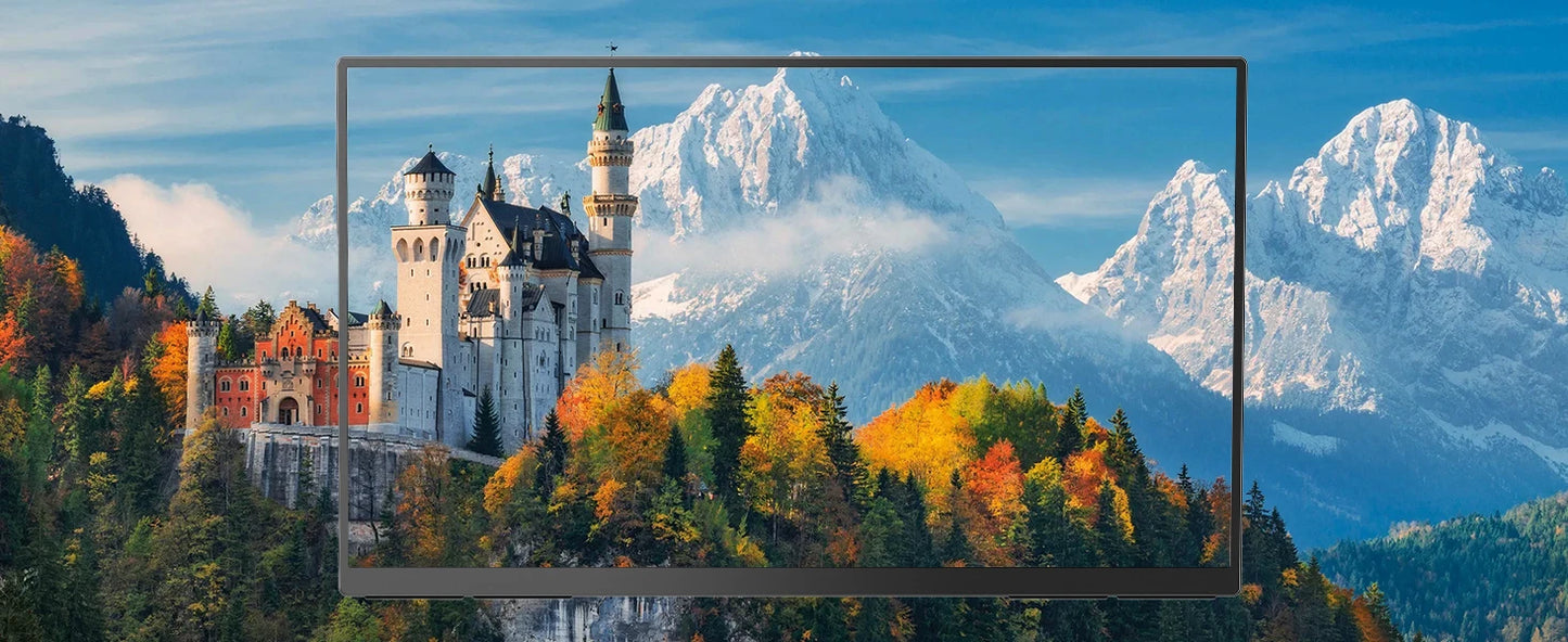 23.8inch Portable Monitor 100HZ 100% SRGB IPS USB-C HDMI Large Work Switch Home Gaming Second Monitor Adjustable Stand Laptops