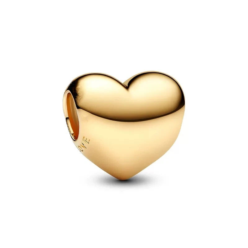 Nouvelle chaîne de sécurité plaquée or, fermoir cœur, arbre généalogique, perle breloque flocon de neige compatibles avec les bracelets européens originaux en argent 925 - Bijou à offrir