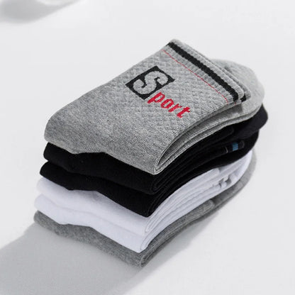 3 Pairs/Pack Big Large Socks EU 47,48,49 Sports Mid Socks Men's Plus Size Combed Cotton Compression Socks Meias Calcetines Male