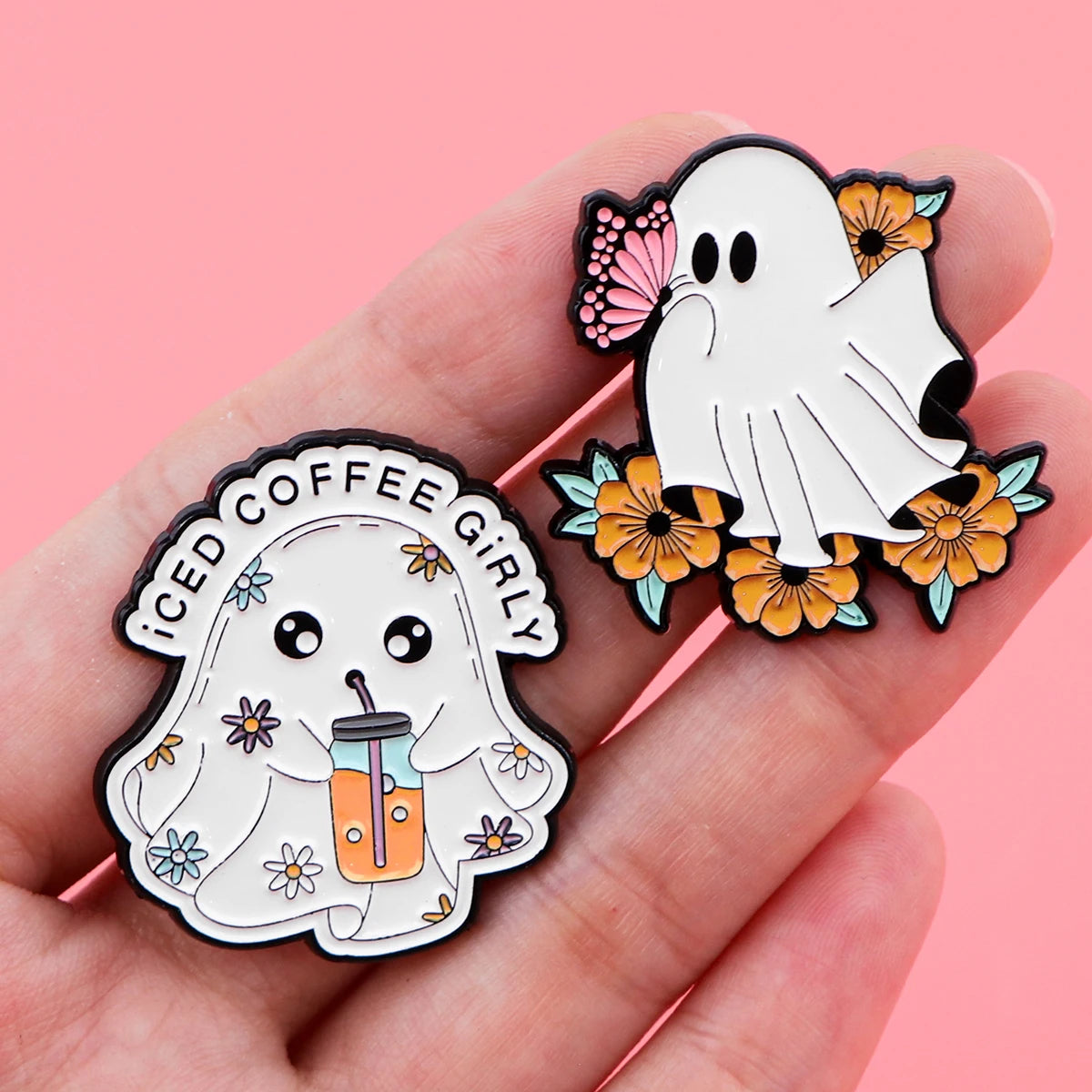 Halloween Ghost Enamel Pin Cartoon Brooch Pines Men Lapel Pins Badge on Backpack Clothing Accessories Cute Jewelry Party Gifts