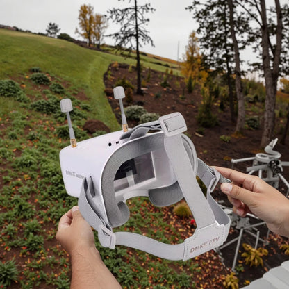 008d Pro Fpv Goggles 8g Analog Video Transmission 3.7v Lipo Battery Charging Remote Dvr Included Plastic Headset