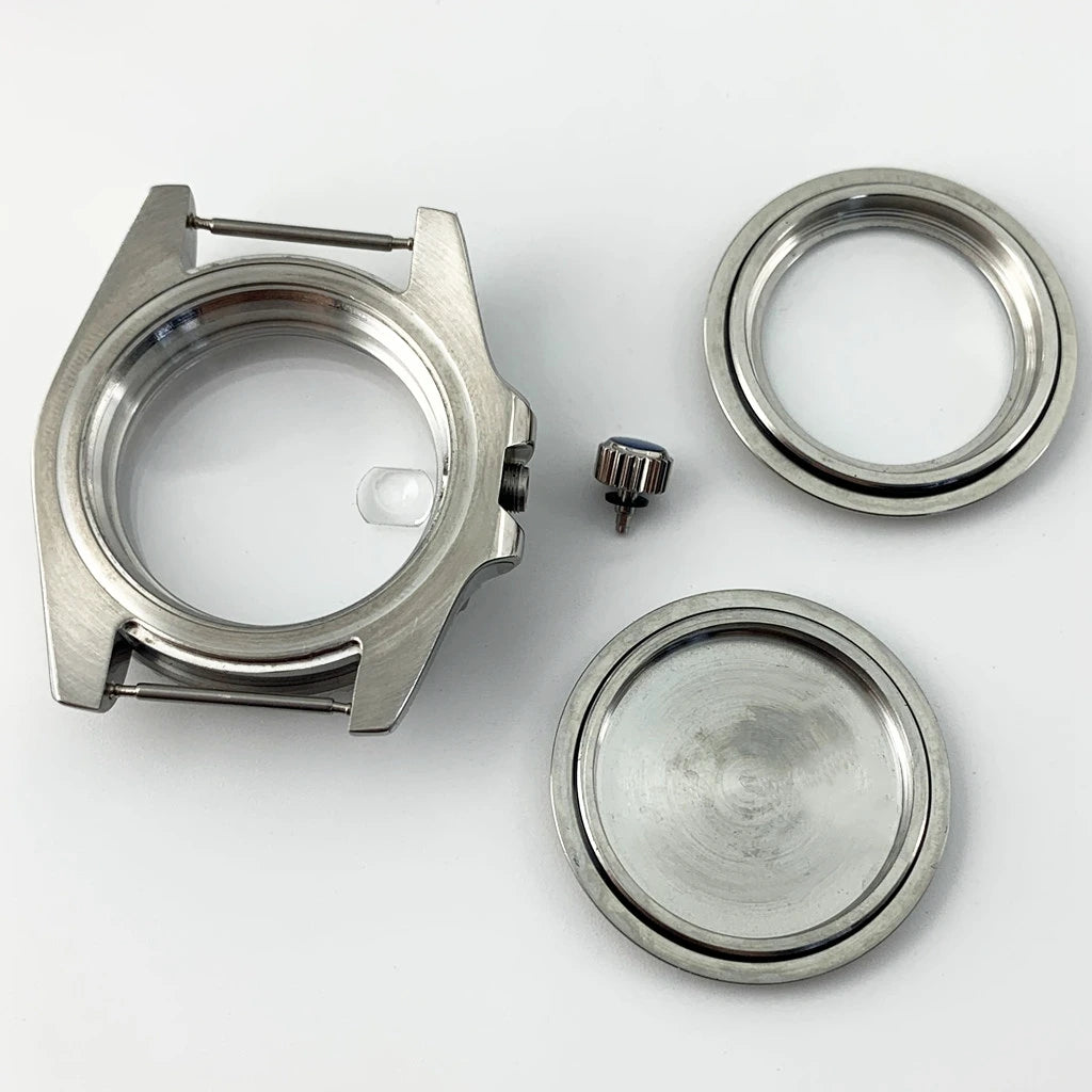 Goutent 40mm Sapphire Crystal Watch Case Blue Ceramic Bezel Fit NH34 NH35 NH36 ETA 2824 PT5000 ST2130 Movement