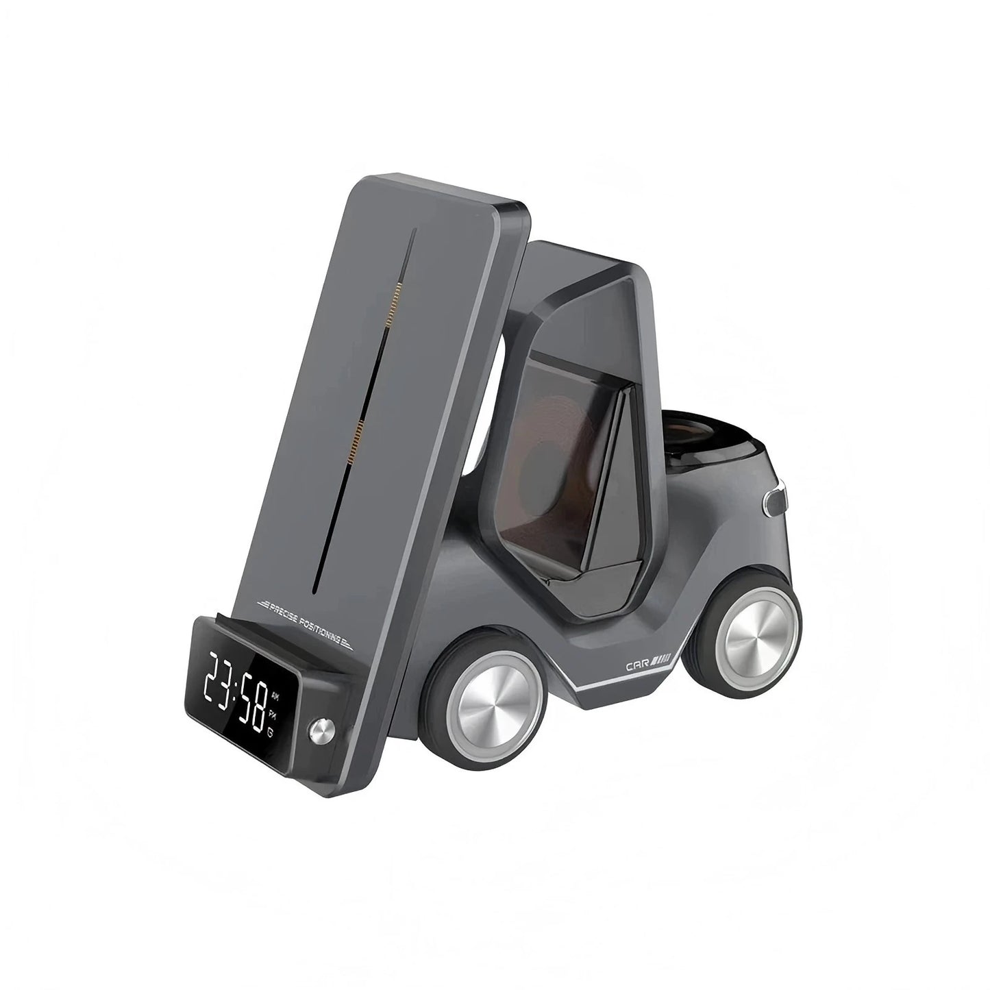 Wireless Charger Stand 5 In 1 Alarm Clock For IPhone 15 14 13 12 Pro Max 8 X XS XR iWatch 8 7 6 5 Airpods Fast Charging Station