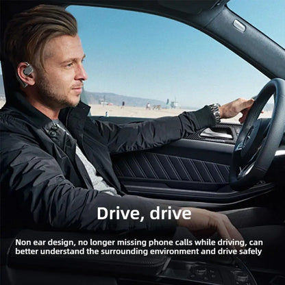 Wireless Bluetooth Headphones Bluetooth Headset With Led Display Right Ear In Ear Earphones Noise Canceling Headset For Driving