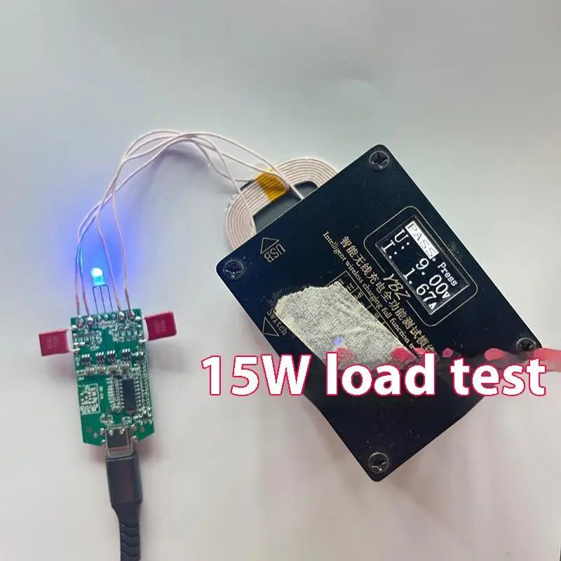 15W Wireless Charger Dual Coil Type-C Interface PCBA Module Convenient for Home And Car Use