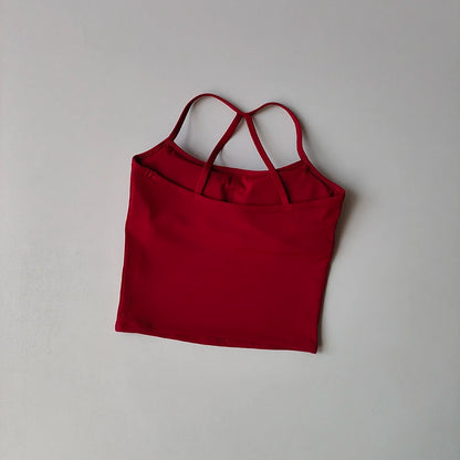 2PCS Gym Fitness Medium-intensity Sports Vest Beauty Back Yoga Suit Sports Bra Women Pilates Bra High Waist Hip Lift Shorts Set