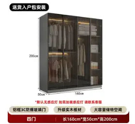 Aesthetic Black Dressing Wardrobe Display Waterproof Luxury Closet Wardrobe Storage Clothing Ropero Para Gurdar Ropa Furnitures