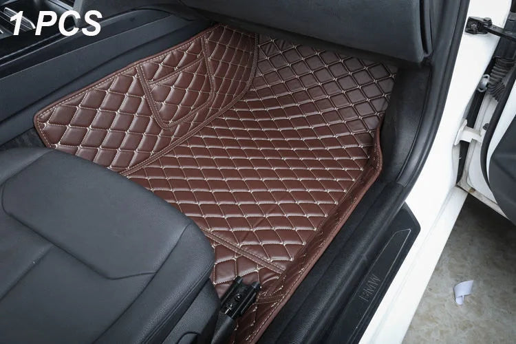 Custom Automotive Car Floor Mats For VW Golf 4 1999 2000 2001 2002 2003 Auto Luxury Leather Men Women Car Mats Full Coverage